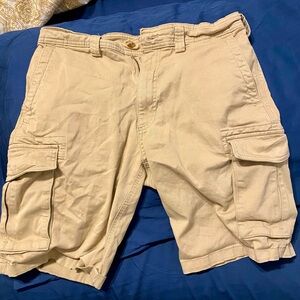 Khaki cargo shorts
